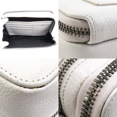 Pre-owned Dior Christian  Gray White Leather Shoulder Bag () In Gray, White