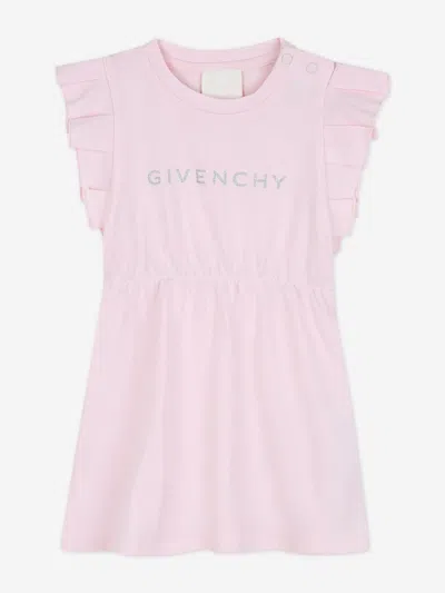 Givenchy Baby Girls Glitter Logo Jersey Dress In Pink