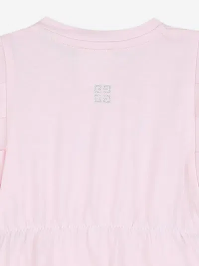 Givenchy Baby Girls Glitter Logo Jersey Dress In Pink