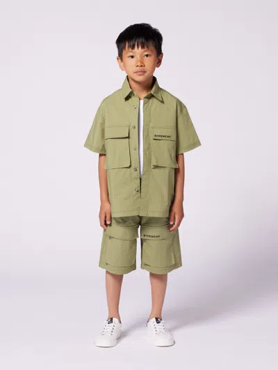 Givenchy Elasticated Bermuda Shorts In Green