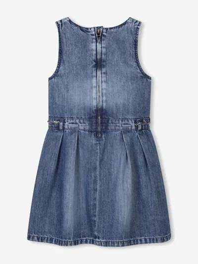 Givenchy Girls Sleeveless Denim Dress In Blue
