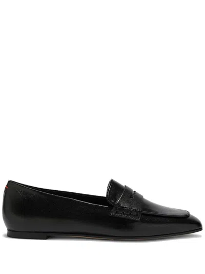 Aeyde Leather Penny Strap Loafers Rubber Sole
