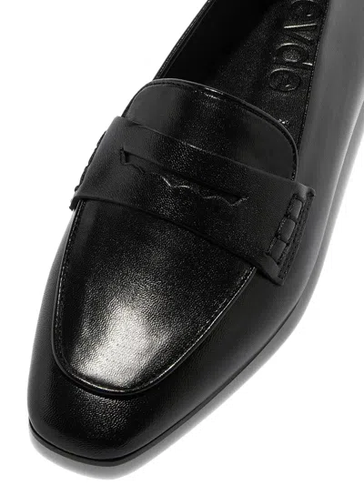 Aeyde Leather Penny Strap Loafers Rubber Sole