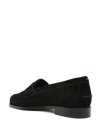 Aeyde Black Oscar Suede Loafers