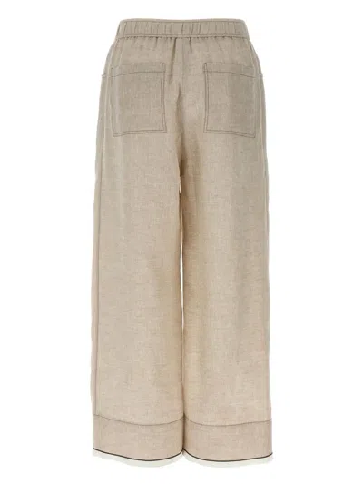 Brunello Cucinelli Trousers Wide Leg Elastic Waistband