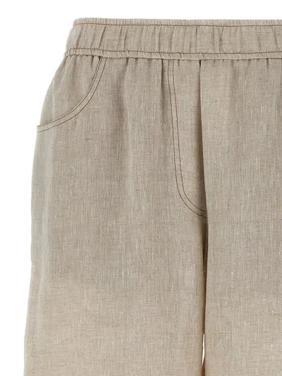 Brunello Cucinelli Trousers Wide Leg Elastic Waistband