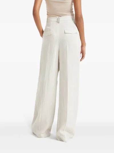 Brunello Cucinelli High-waisted Wide-leg Trousers With Concealed Fastening