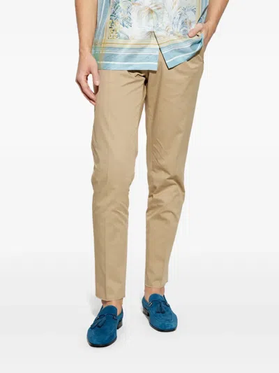 Etro Carrot Leg Trousers W Zipped Pockets