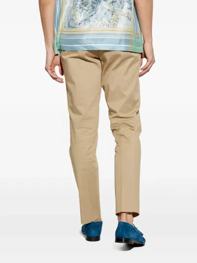 Etro Carrot Leg Trousers W Zipped Pockets