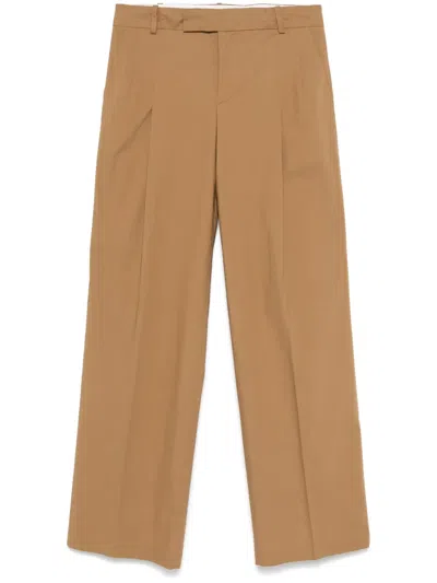 Federica Tosi Tailored Canvas Trousers With Front Pleats