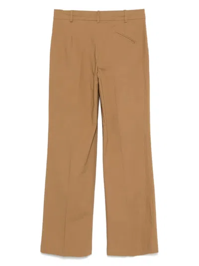 Federica Tosi Tailored Canvas Trousers With Front Pleats