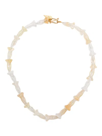 FORTE FORTE FORTE FORTE FLOWER AND HARD STONES NECKLACE 