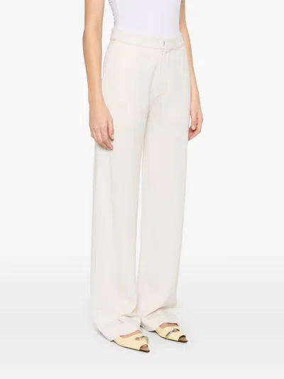 Forte Forte Viscose Wool Slub Flat Front Pants