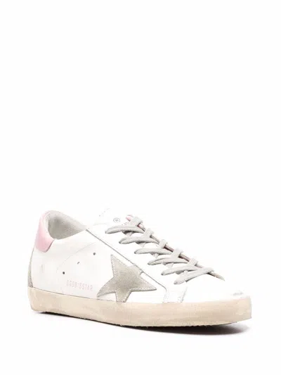 Golden Goose Super-star Used-effect Leather Sneakers With Suede Profiles