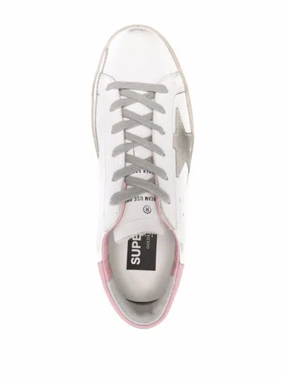 Golden Goose Super-star Used-effect Leather Sneakers With Suede Profiles