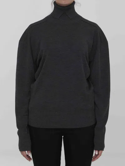 Burberry Wool Jumper In Gray