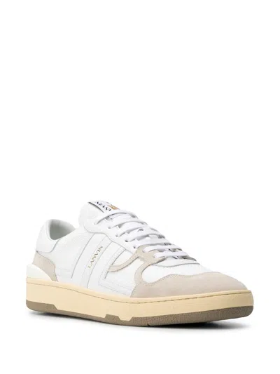 Lanvin Mesh And Leather Clay Sneakers With