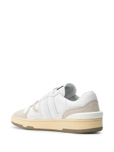 Lanvin Mesh And Leather Clay Sneakers With