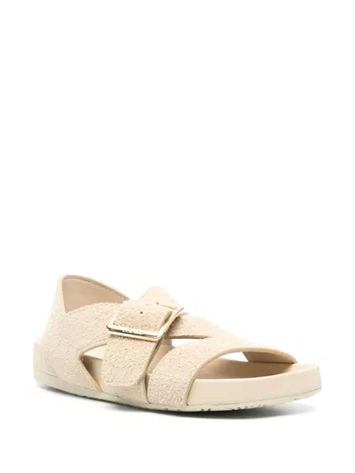 Loewe Ease Leather Sandals In Neutral