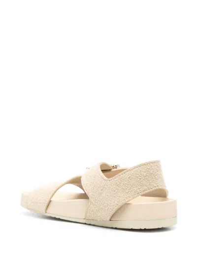 Loewe Ease Leather Sandals In Neutral