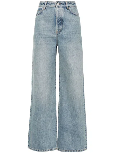 Loewe High Waist Denim Jeans With Wide Leg