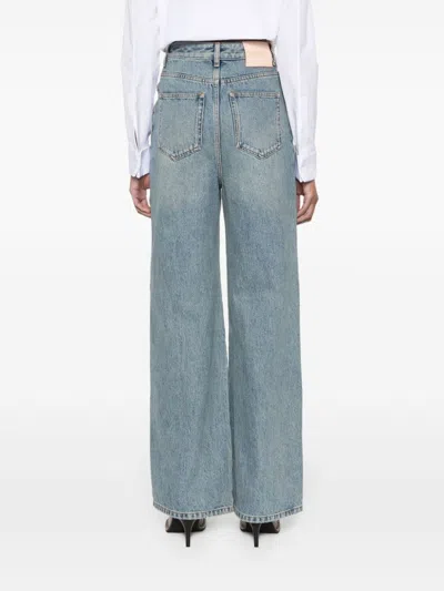 Loewe High Waist Denim Jeans With Wide Leg