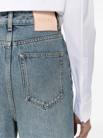 Loewe High Waist Denim Jeans With Wide Leg
