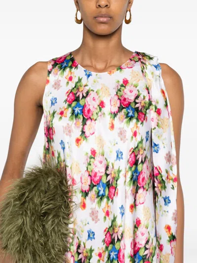 Loewe Asymmetrical Floral Print Dress
