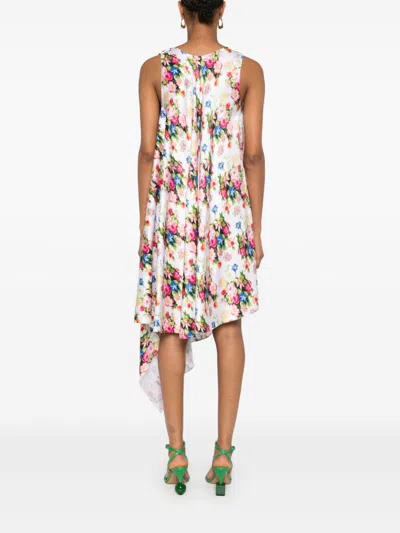 Loewe Asymmetrical Floral Print Dress