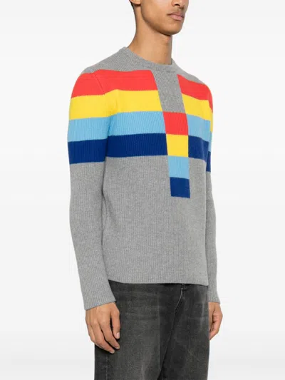 Loewe Striped Crew Neck Ribbed Sweater