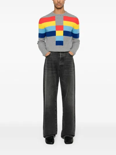 Loewe Striped Crew Neck Ribbed Sweater