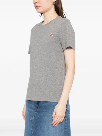 Shop Maison Kitsuné Maison Kitsune' Baby Fox Patch Cotton T Shirt