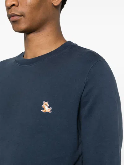 Shop Maison Kitsuné Maison Kitsune' Chillax Patch Cotton Sweatshirt