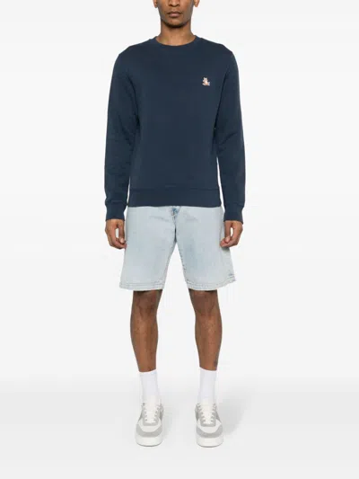 Shop Maison Kitsuné Maison Kitsune' Chillax Patch Cotton Sweatshirt