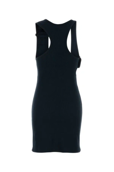Courrèges Courreges Black Cotton Mini Dress In Black