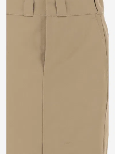 Maison Margiela Cotton Gabardine Midi Skirt Skirts Beige