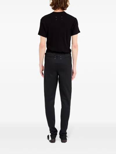Maison Margiela Cotton Blend Trousers With Stripe Detailing