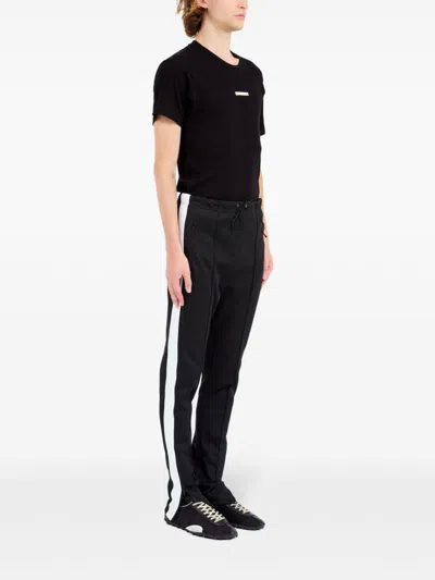 Maison Margiela Cotton Blend Trousers With Stripe Detailing