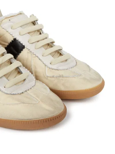 Maison Margiela Replica Leather And Suede-trimmed Twill Sneakers
