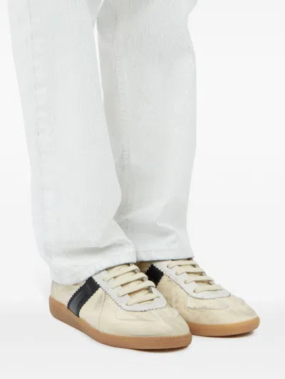 Maison Margiela Replica Leather And Suede-trimmed Twill Sneakers