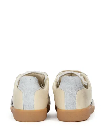 Maison Margiela Replica Leather And Suede-trimmed Twill Sneakers