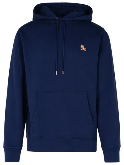 Maison Kitsuné Blue Cotton Sweatshirt In Blue