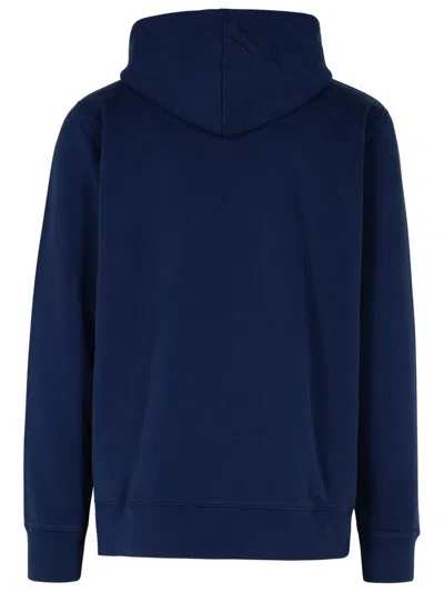 Maison Kitsuné Blue Cotton Sweatshirt In Blue