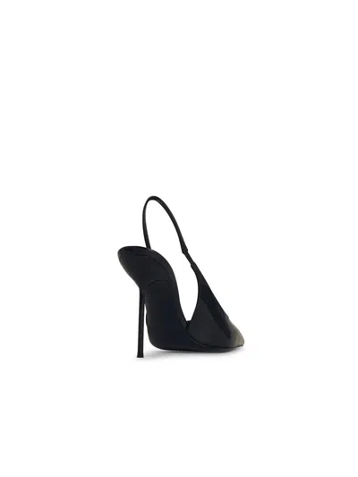 Paris Texas Sleek Slingback Pumps With Premium Calf Leather And Elegant Stiletto Heel In Black