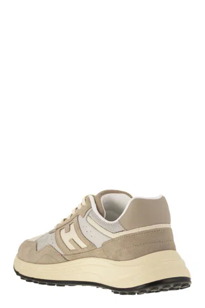 Hogan Men's Suede And Smooth Leather Hyperlight Sneakers In Beige