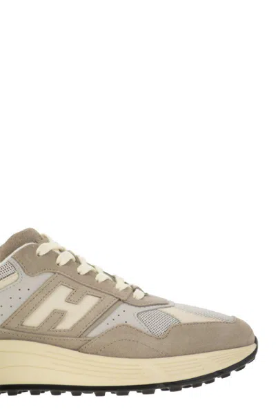 Hogan Men's Suede And Smooth Leather Hyperlight Sneakers In Beige