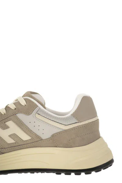 Hogan Men's Suede And Smooth Leather Hyperlight Sneakers In Beige