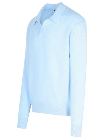 Zegna Long-sleeved Sweater In Blue