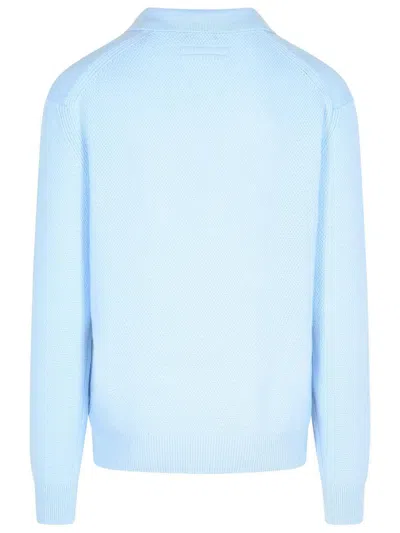 Zegna Long-sleeved Sweater In Blue