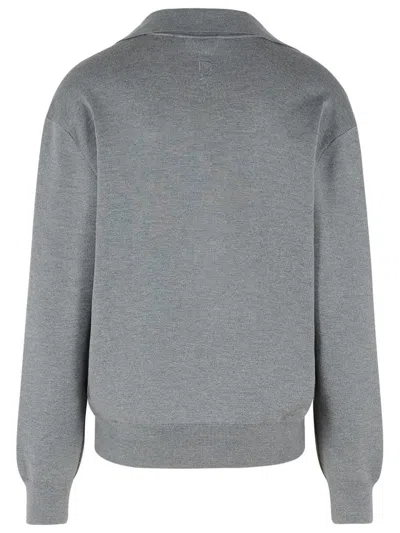 Dolce & Gabbana Grey Virgin Wool Sweater Men In Grey